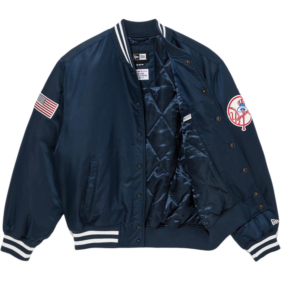 New Era FW25 MLB Authentic Stadium Jacket Series New York Yankees Loose Short Single-Breasted Casual Simple Long Sleeve Jacket Korean Style 14742064