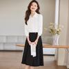 Women's Elegant Long Sleeve Solid Commuter Blouse