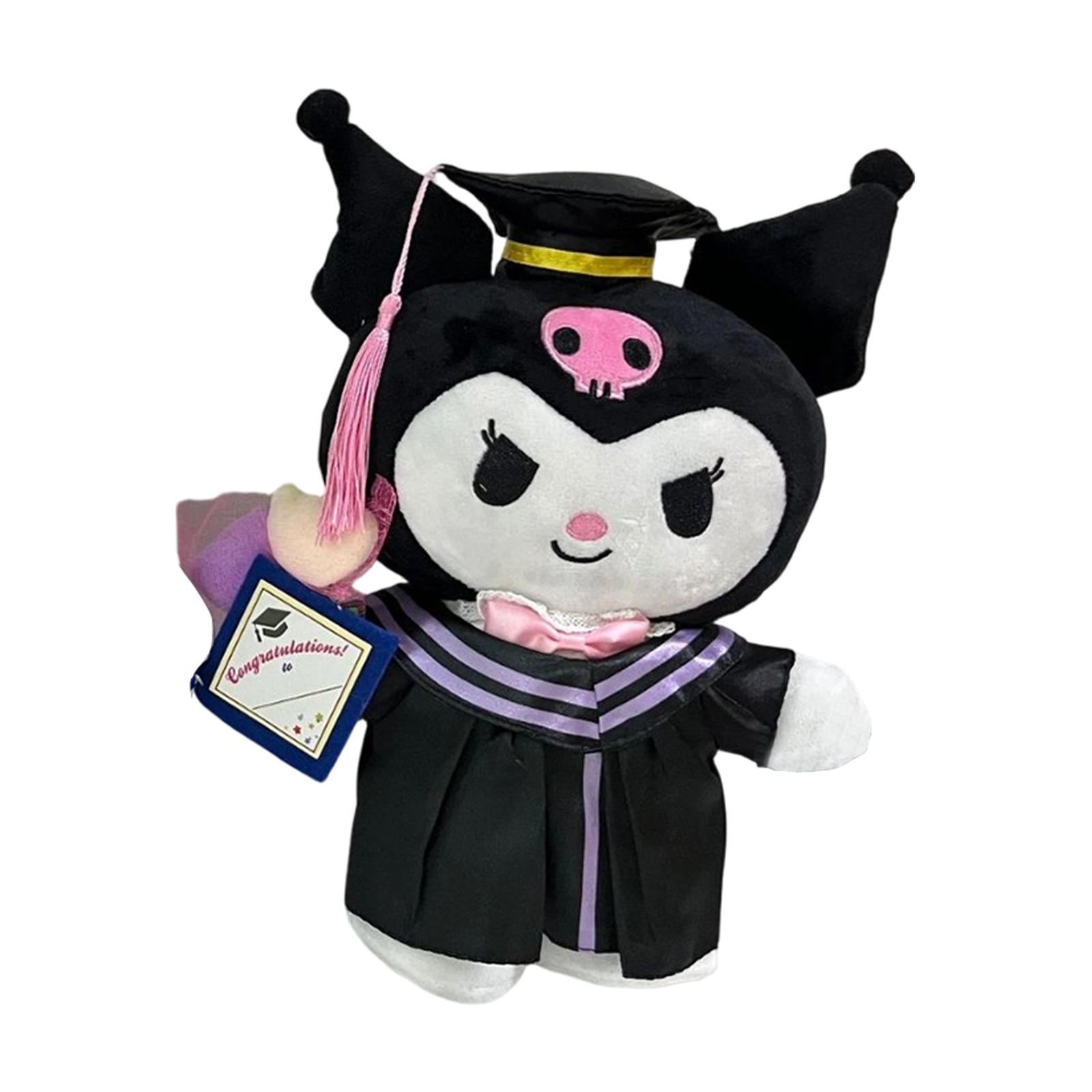 

Plush Graduation Doll Soft Stuffed Animal Toy with Graduation Cap and Gown Holding Certificate Suitable for Collectors and Gift Giving One Size