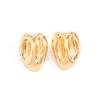Accessories, Commuter Versatile Irregularly Folded Metal Stud Earrings, Geometric Round Striped Earrings Earrings