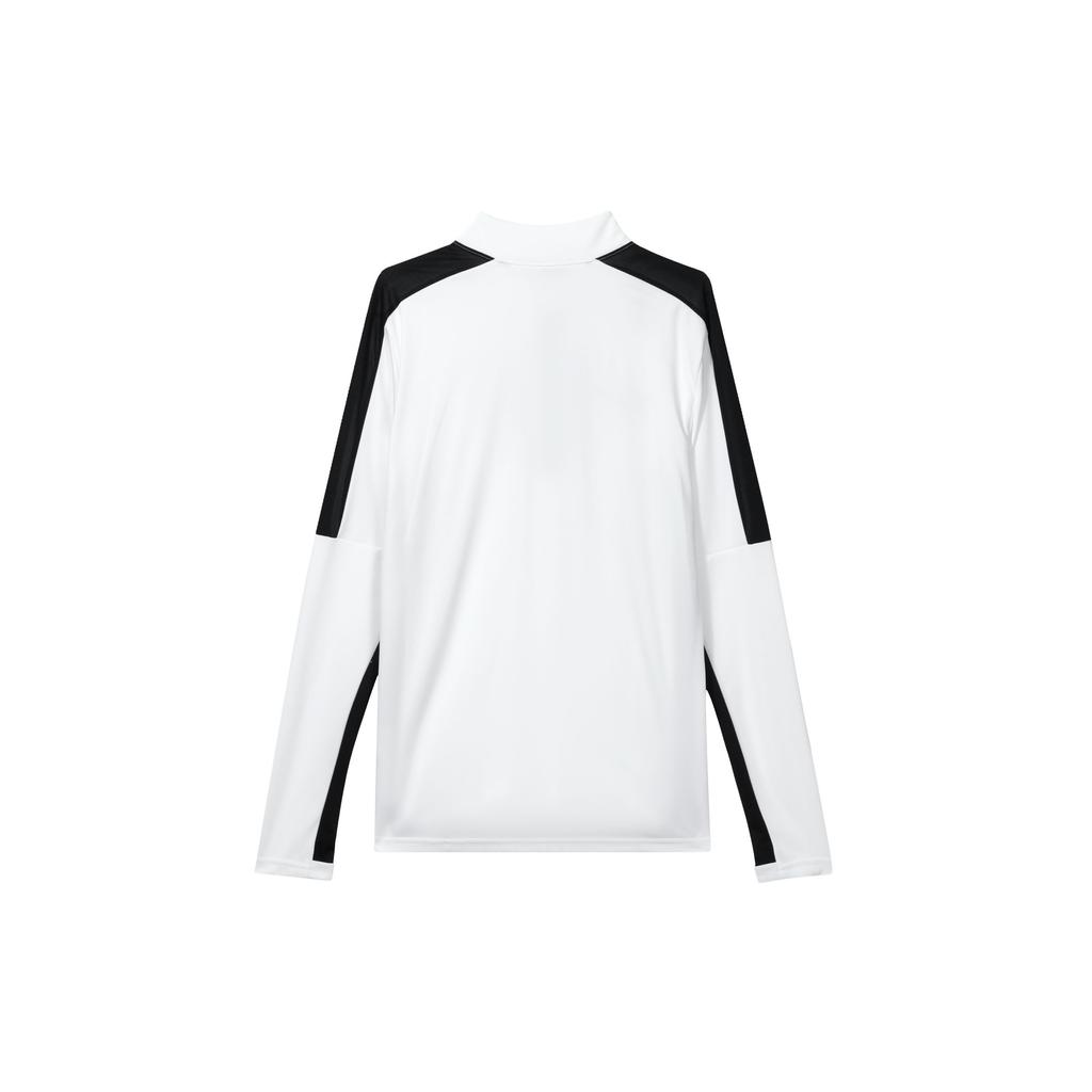Nike Color Block Printed Stand Collar Half Zip Casual Training Long Sleeve T-Shirt Men Tops White DR1353-100