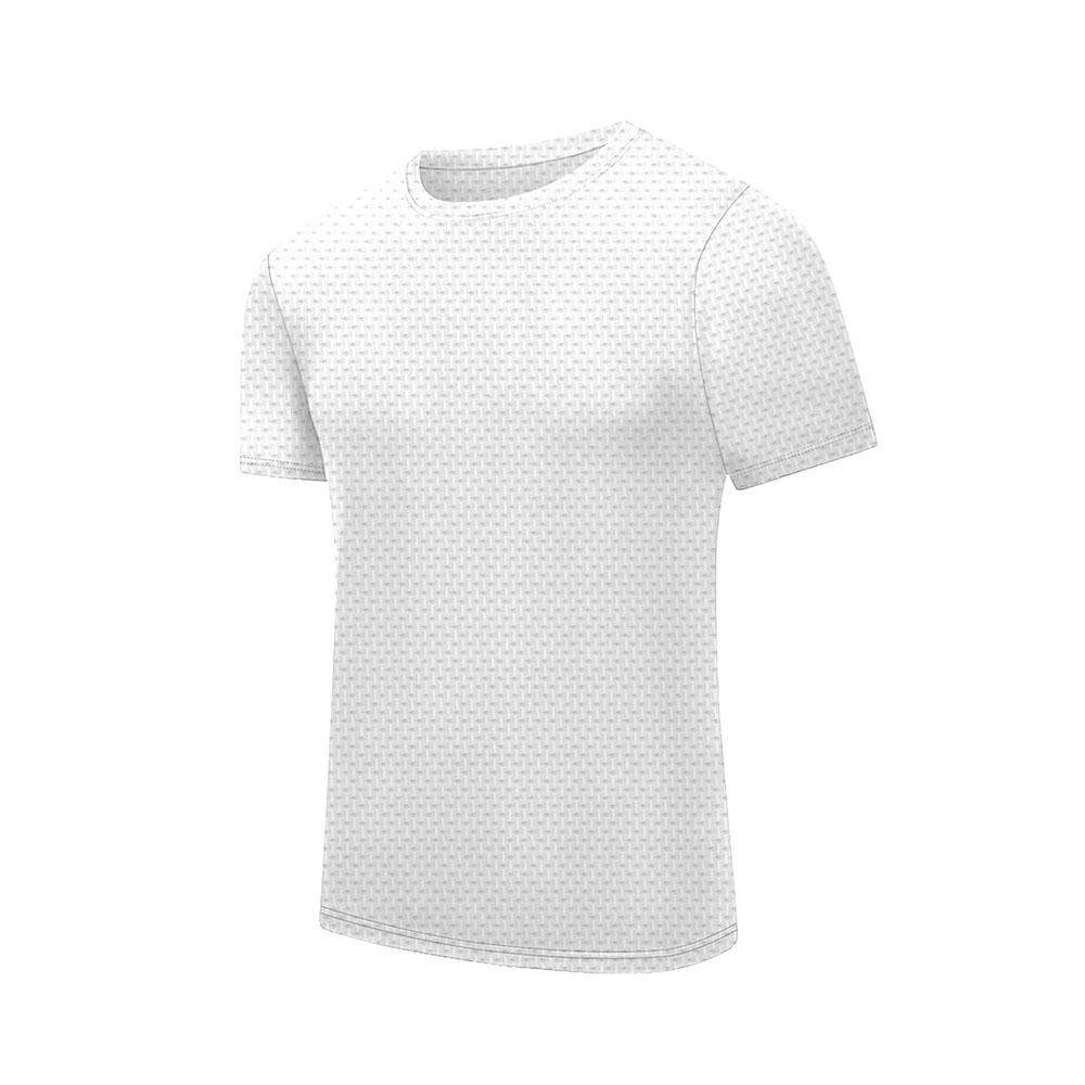 Men's Summer Quick Dry White Solid Color Oversized Short Sleeve T-Shirts Sweatshirts Sports GYM Fitness Tops Blouse For Men
