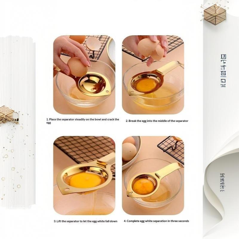 Egg Yolk White Filter Food Grade Eggs Divider Stainless Steel Sieve Kitchen Gadget Baker Tool Egg Extractor