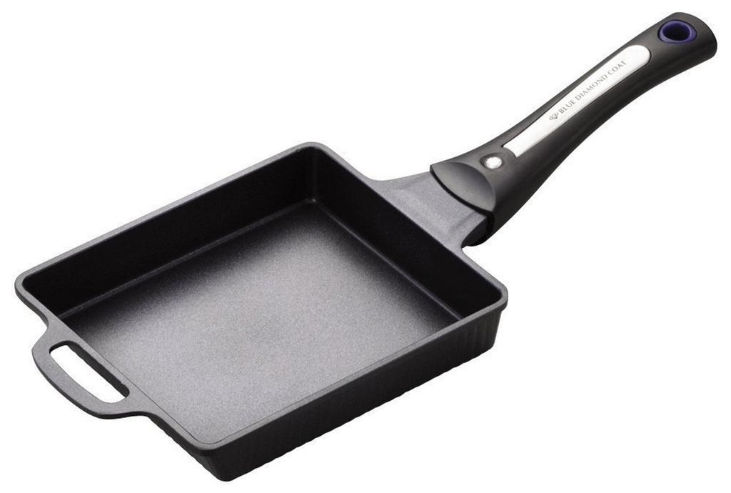 Pearl Metal Omelet Frying IH Blue Diamond Pan, Compatible, Coat, HB-1214