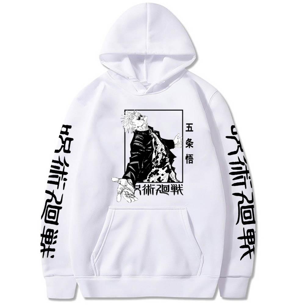 Harajuku Anime Jujutsu Kaisen Graphic Printed Hoodies Oversized Hooded Sweatshirt Long Sleeves Hoodie Men Women Clothes