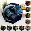 1PC All-Seeing Eye Umbrella Portable Folding Umbrella Iron Frame Hole Bone Structure Outdoor Home Umbrella A9