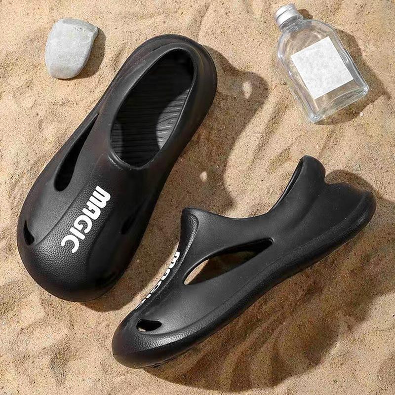 

1pair Eva Shoes Thick-soled Couples Beach Shoes Men/Women Sandals Fashion 38-39 чорний