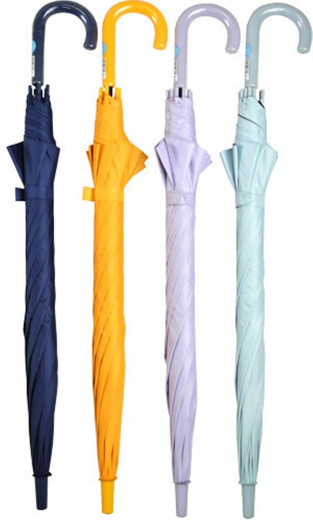 Basic Standard Umbrella for Sun and Jump UV Protection Special Interior Light Heat Thick Center Wind Fiberglass Solid Purple Kids, 58cm, Rain,