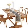 Nordic Simple Black & White Jacquard Table Runner