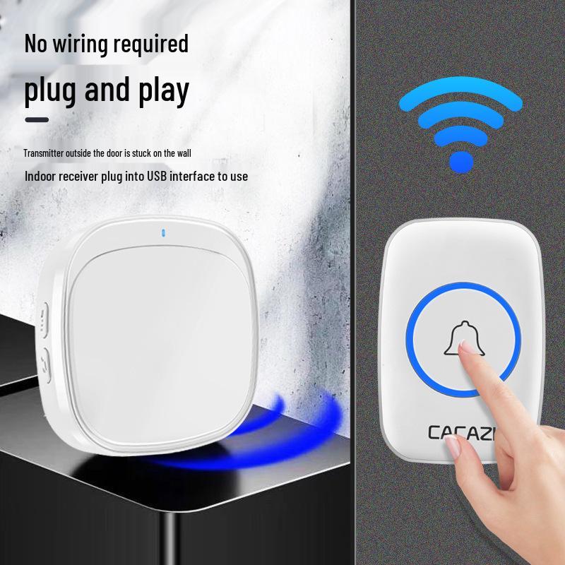 Long Range Wireless Smart USB Doorbell with Remote Control and Wall Penetrating Feature