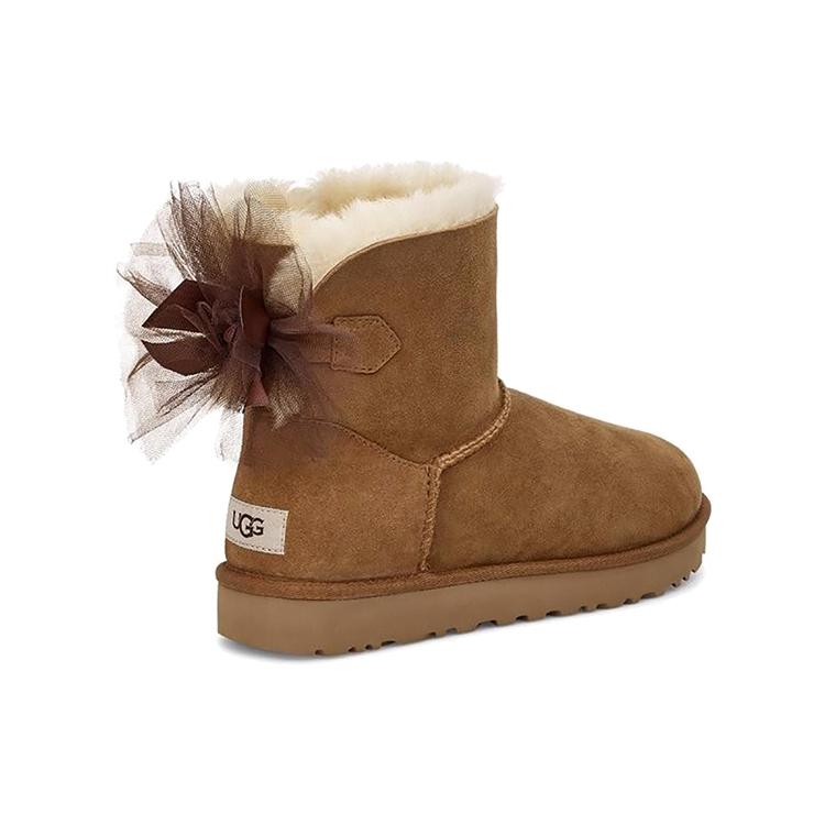 UGG Mini Bailey Tulle Bow 'Brown' Women's 1019994-CHE