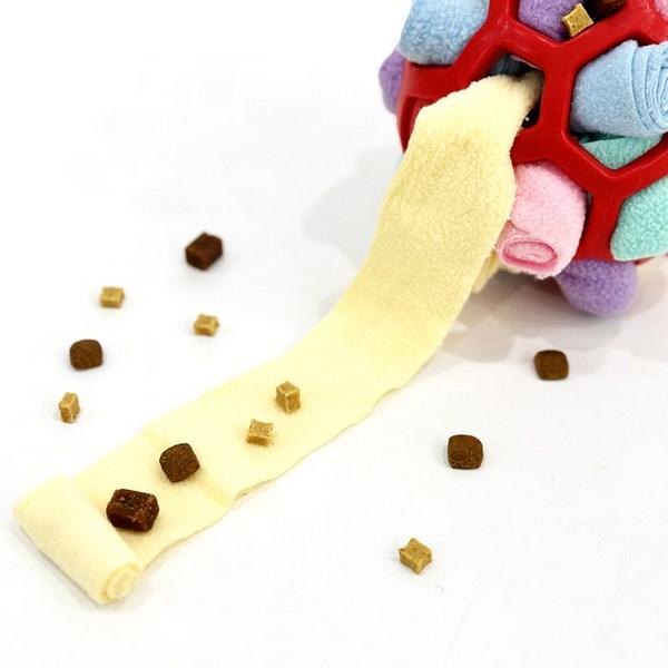 Dingdongpet Haustierhund Signalhorn Nasenarbeit Ball, rot, 1 Stück