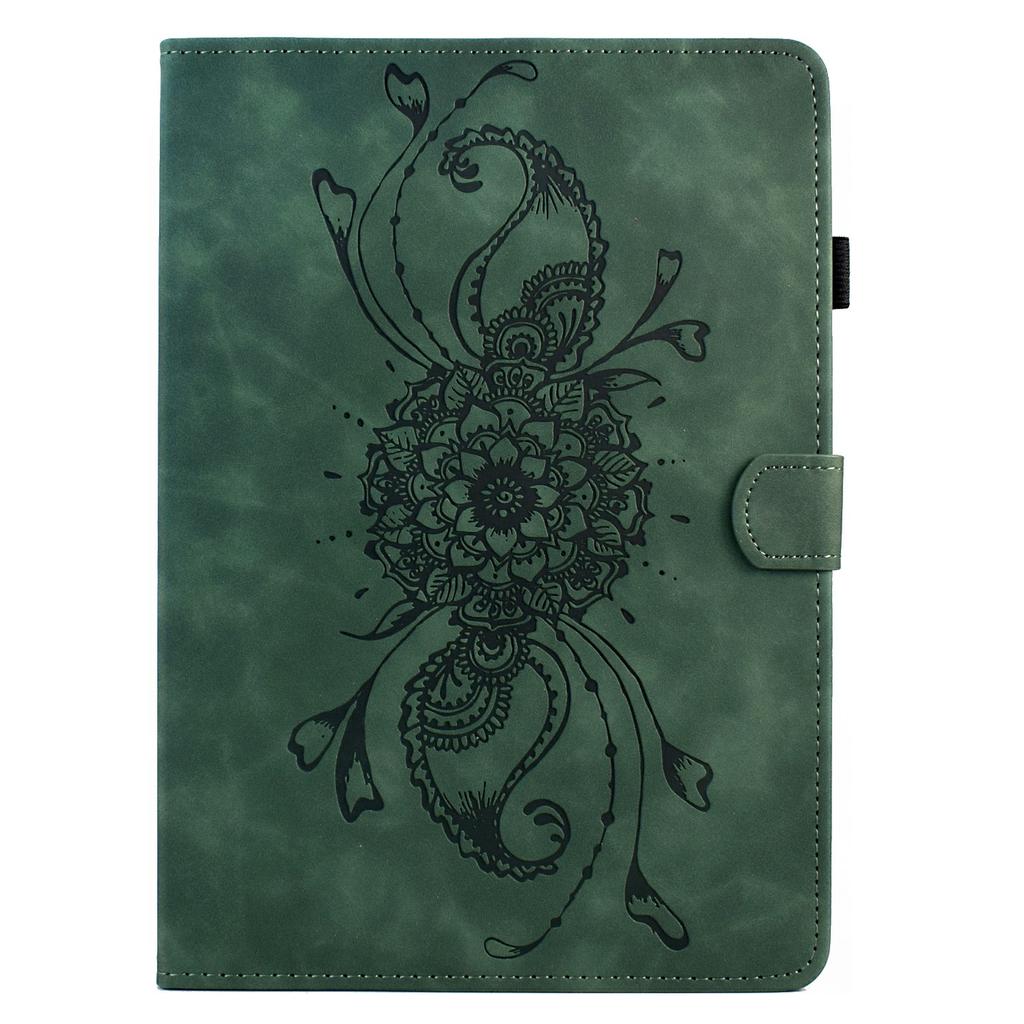For iPad (2025)/10.9 (2022) Case Mandala Imprinted Leather Tablet Cover with Card Slots