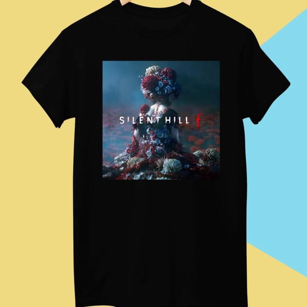 New  Horror GameSilent Hill F Graphic Printed Tshirt Gaming Lover Unisex T Shirt Vintage Men Women Cotton Tee Harajuku Y2k Tops