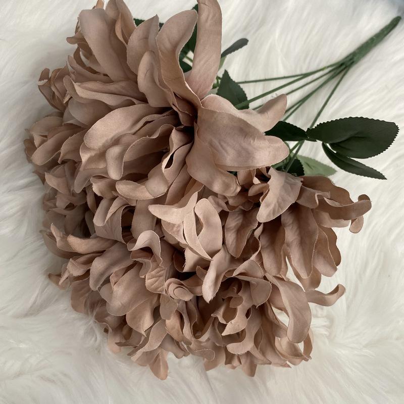 45CM Dahlia Bunch Flowers 7 Heads Fake Flowers New Dahlia Artificial Flower  Home Decor