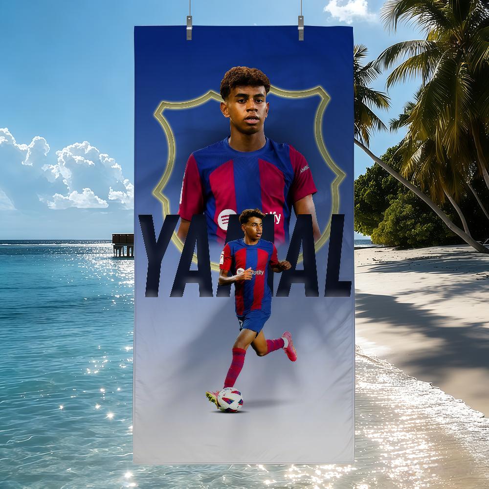 Toalla de Estrella de Fútbol L-lamine Y-yamal Secado Rápido Toallas de Playa Son Adecuadas Para Piscinas Camping Yoga y el Gimnasio