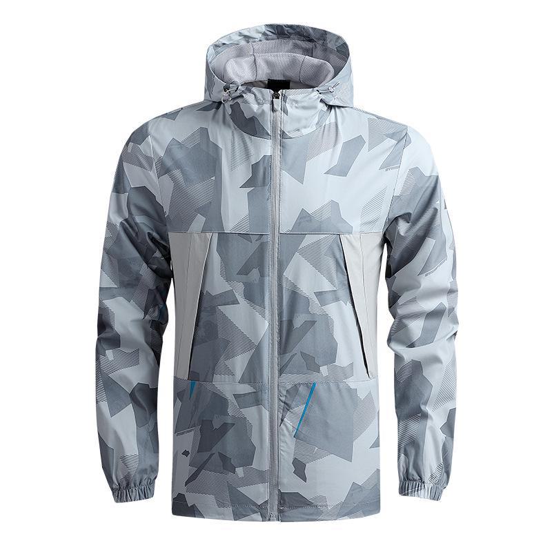 Men's Spring & Autumn Quick-Dry Hooded Windbreaker - Lightweight Outdoor Sports Jacket