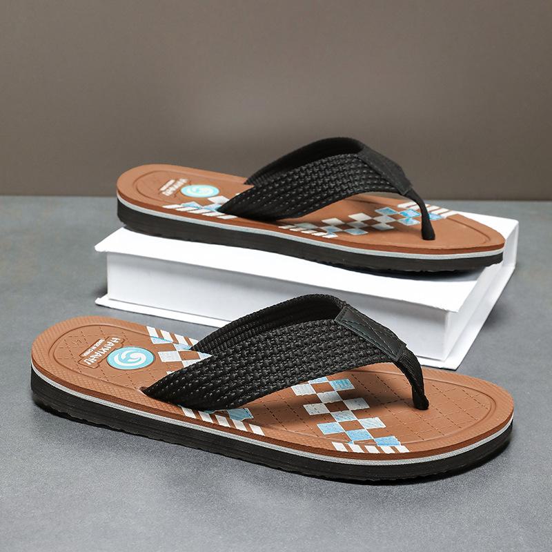 

Чоловічі шльопанці 2025 літо нові включений кут ванної кімнати домашні тапочки шльопанці 45 коричневий