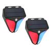 2Pcs Solar Motion Sensor Alarm Warning Light O Alarm Lamp 4 Modes Waterproof for Home Garden