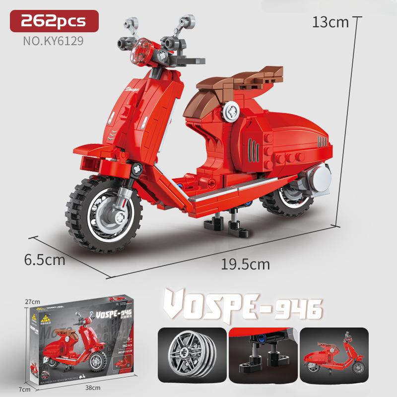 KAZI 6127 Fast Motorcycle Motorcycle Racing Off-road Car Boy Building Block Toy NO BOX