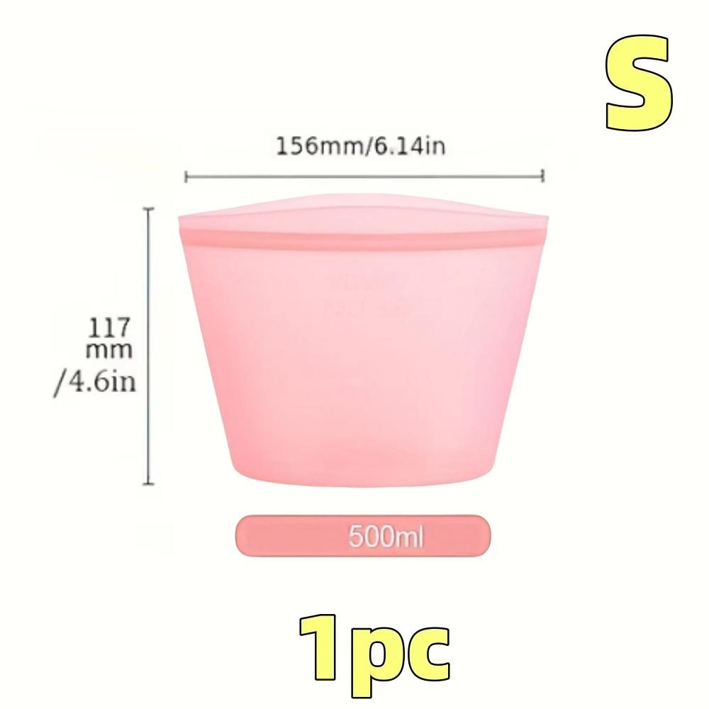 

1/3 шт. Силиконовые контейнеры для еды Многоразовые пакеты для хранения Герметичный набор пакетов на молнии для холодильника, морозильника, для сохранения свежести, кухонный органайзер
