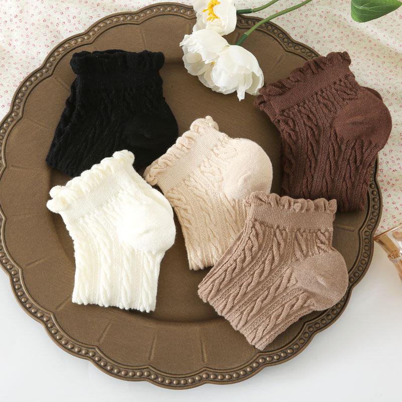 5/10 Pairs Women Mesh Lace Low Cut Socks Cute Breathable Casual Short Socks Spring Summer