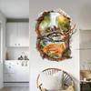 Cartoon Deer 3D Wall Sticker Living Room Kitchen Decoration Decals Art Sticker Poster