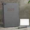 Organizzatore Programma Annuale Completo 2027 Agenda Giornaliera Mensile, Copertina con Texture Pelle di Pecora Vintage, Quaderno Taccuino con Carta Spessa per Ufficio