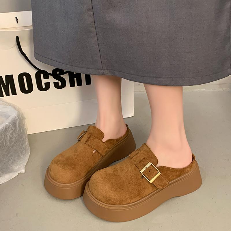Fashion 2025 NEW Retro Thick Bottom Platform Women's Fashionable Simple and High-quality Casual Shoes Summer Rubber Sole