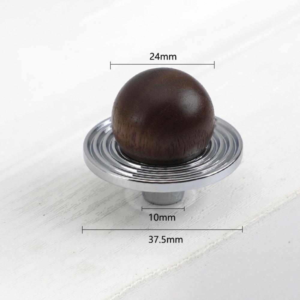 French Chic Wooden Ball Pendant Cabinet Pulls Durable Retro Wood Ball Pendant Handles  Drawer