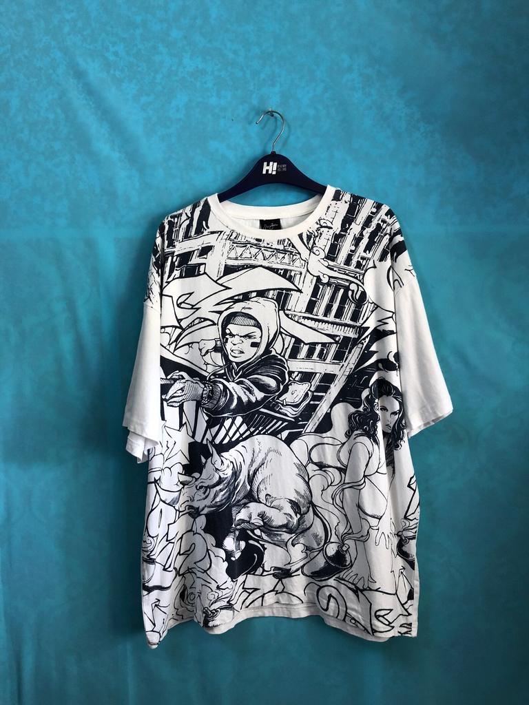 RARE!! VTG sean john music mogul sean combs hip hop rap swag over printed xxl ##501