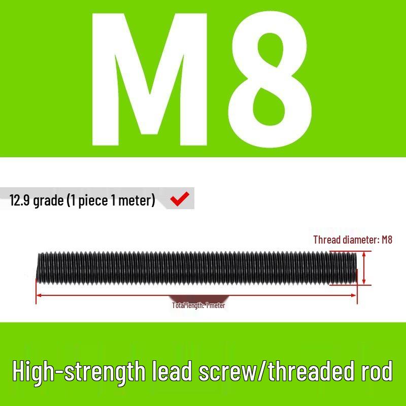 High-Strength Full Thread Screws and Rods: 8.8, 10.9, 12.9 Grade