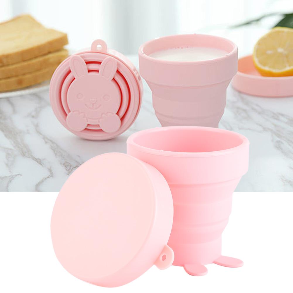 Portable Folding Silicone Water Cup Collapsible Travel Cup for Outdoor Camping Picnic