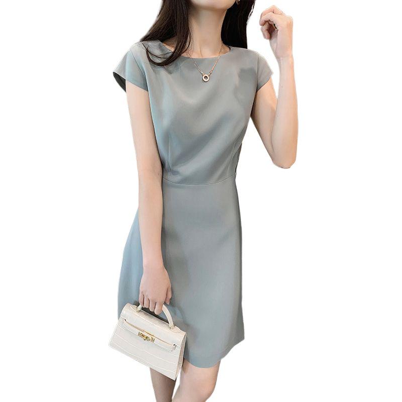 French-Inspired Slimming Chiffon Dress - Waist-Cinching Hepburn Style for Summer 2026