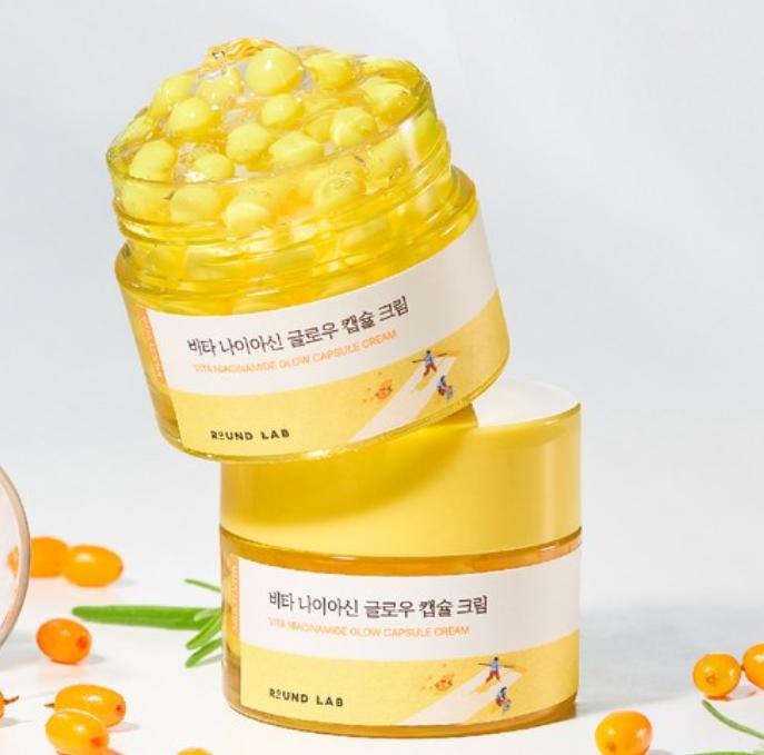 ROUND LAB Vita Niacin Glow Capsule Cream 50ml – Brightening & Radiance Care