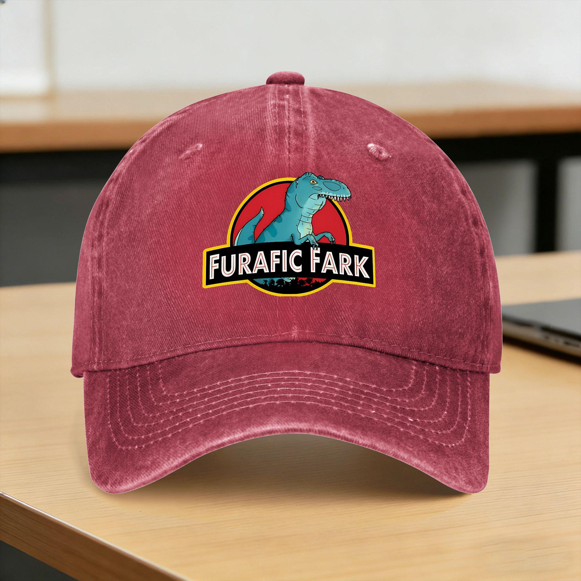 Furafic Fark  Sun Baseball Cap  Stylish Unisex Unisex Washed Trucker Hat Wholesale Custom Kpop Rock Baseball Caps Birthday Gift One Size