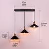 Modern Industrial Retro Black Iron Small Umbrella Chandelier Set E27/E26 Living Room Restaurant Bar loft Entrance Cafe Light