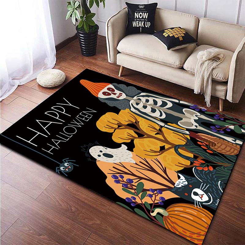 Halloween New Year Gift HD Printing Area Carpet, Living Room Sofa Decorative Carpet, Anti-skid Mat, Alfombras Direct Shipment