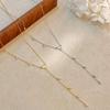Factory Fine S925 Sterling Silver Luxury Y-shape Zircon Tassel Necklace Daily Wear Wedding Party Gift for Women