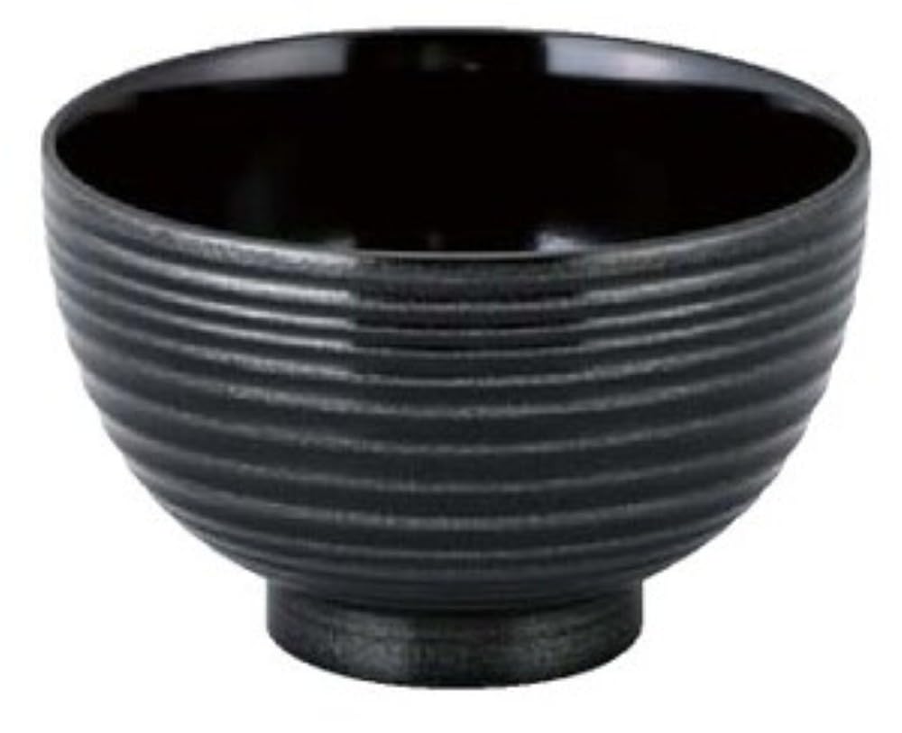 Fukui Craft Diameter 114mm Four Seasons Soup Black and Silver Polished Black Interior 31090080 TA) Bowl, Finish,