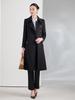 Women's Mid-Length Wool Blend Coat for Professional & Office Wear