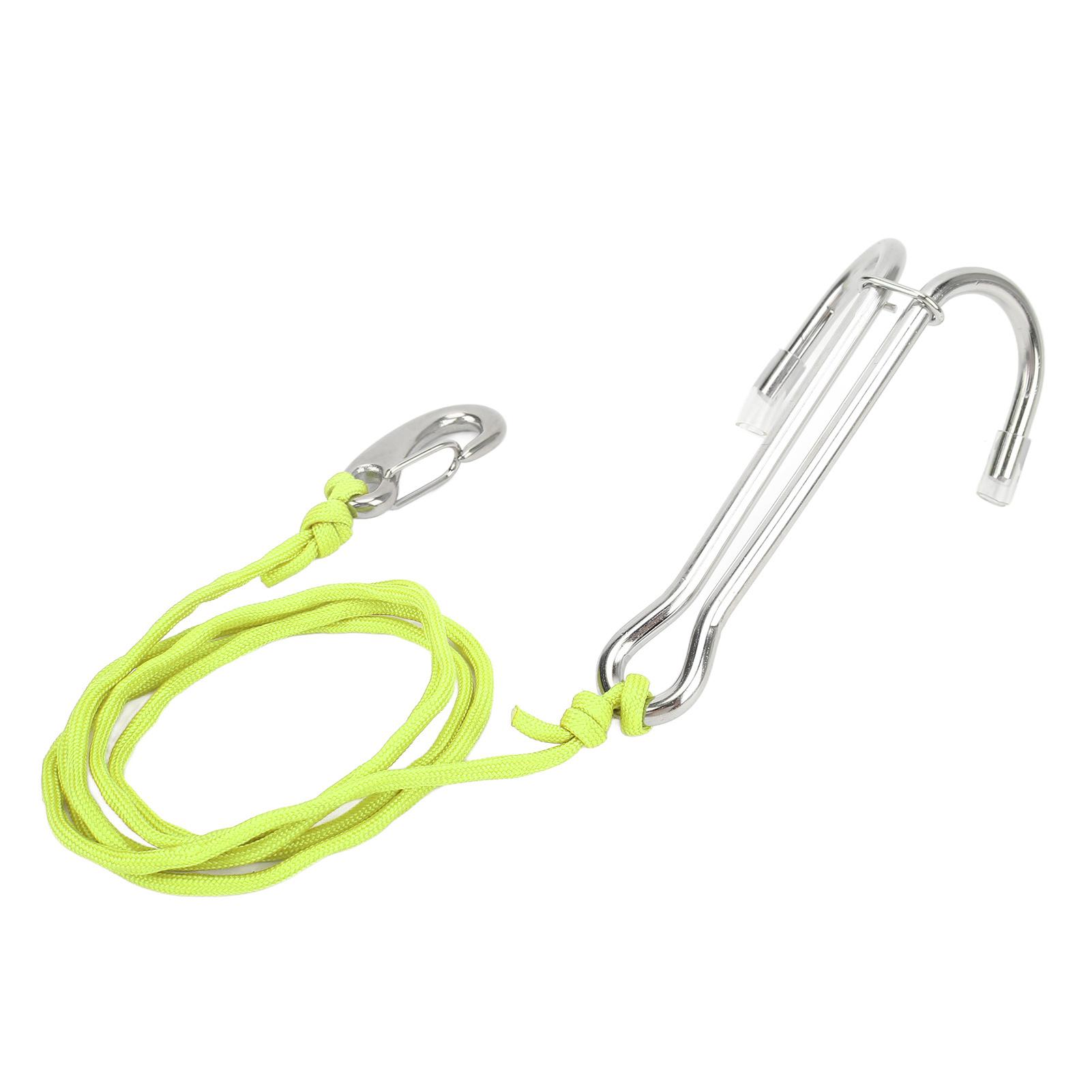 

Крюки для дайвинга Двойной рифовый крюк из нержавеющей стали со спиральным шнуром для подводной деятельности