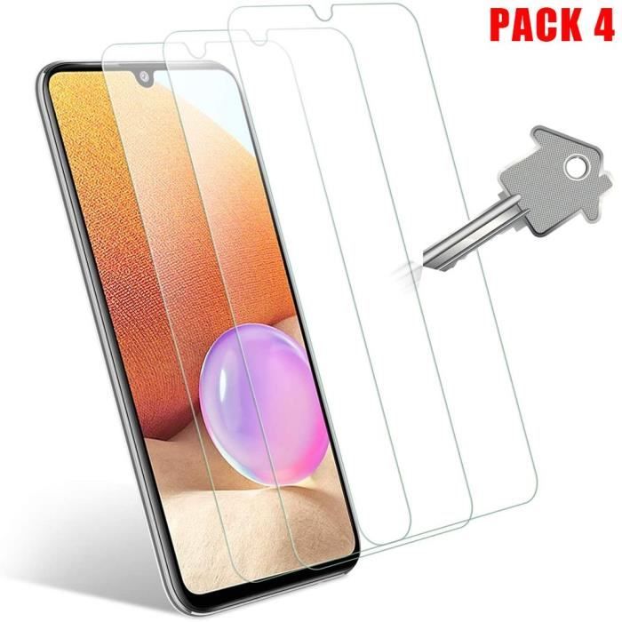 Film de protection en verre trempé - PROSHOP - pour Samsung A32 5G - Pack de 4 - Résistance 9H - Anti rayure