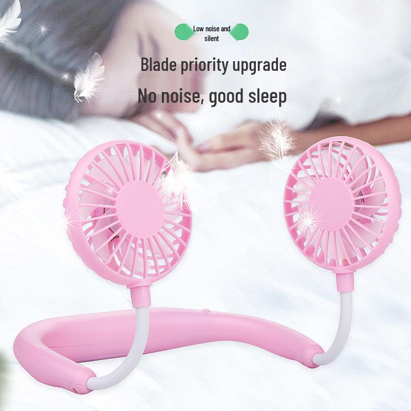 2025 Faltbarer tragbarer Nackenventilator, USB wiederaufladbar, Lange Akkulaufzeit, Leise Kühlung, 3. Gen