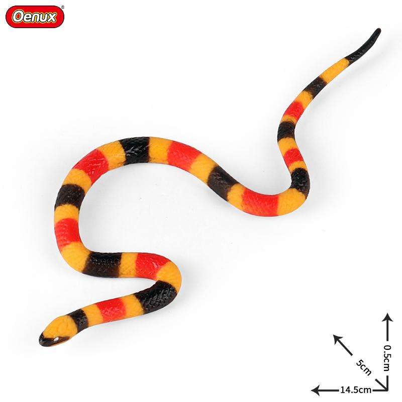Oenux Simulation Forest Savage Snakes Animals Model Wild Cobra Rattlesnake Python Action Figures Party Favor Decor Kids Toy Gift
