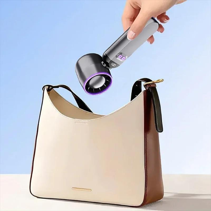 Outdoor Portable Handheld Fan Adjustable Turbo Mini Fan Digital Display Gifts for Women Men Travel/Camping