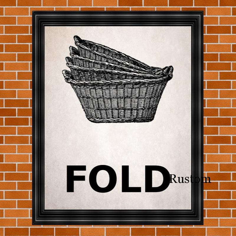 Laundry Wall Decor Retro Poster Vintage Canvas Pictures for Living Room Wash Dry Fold Painting On The Wall No Frame