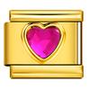 Stainless Steel Italian Bracelet Round Hearts Colorful Zirconia for Female Elastic Charm 9mm Link DIY Making Jewelry Party Gifts