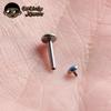 G23 Titanium Opal Piercing 16G Internal Thread 3/4/5mm Labret Industrial Ear Tragus Piercing Nose Lip Implant Grade Body Jewelry