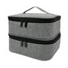 Nail Polish Organizer with Manicure Tools Sections DoubleLayer Padded